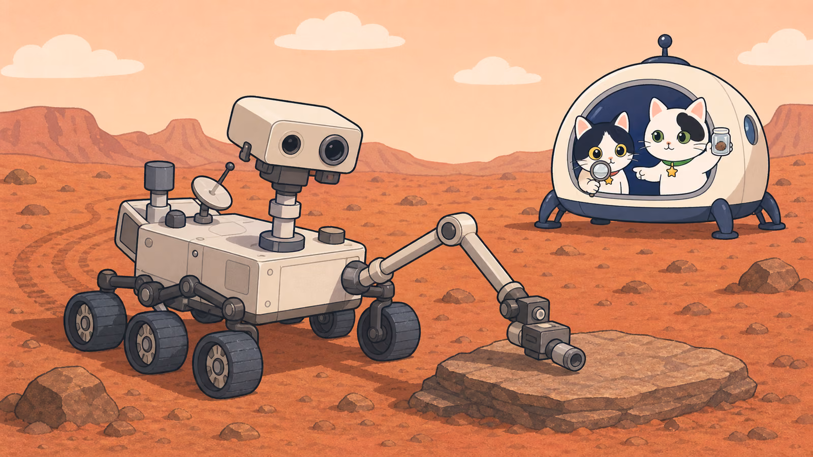 火星に生きものはいるの?(探査車は、岩の中の小さなしるしをさがす)