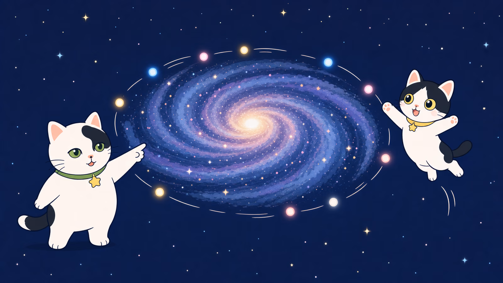 銀河の外側の星の速い動きを観察するみいとゆう