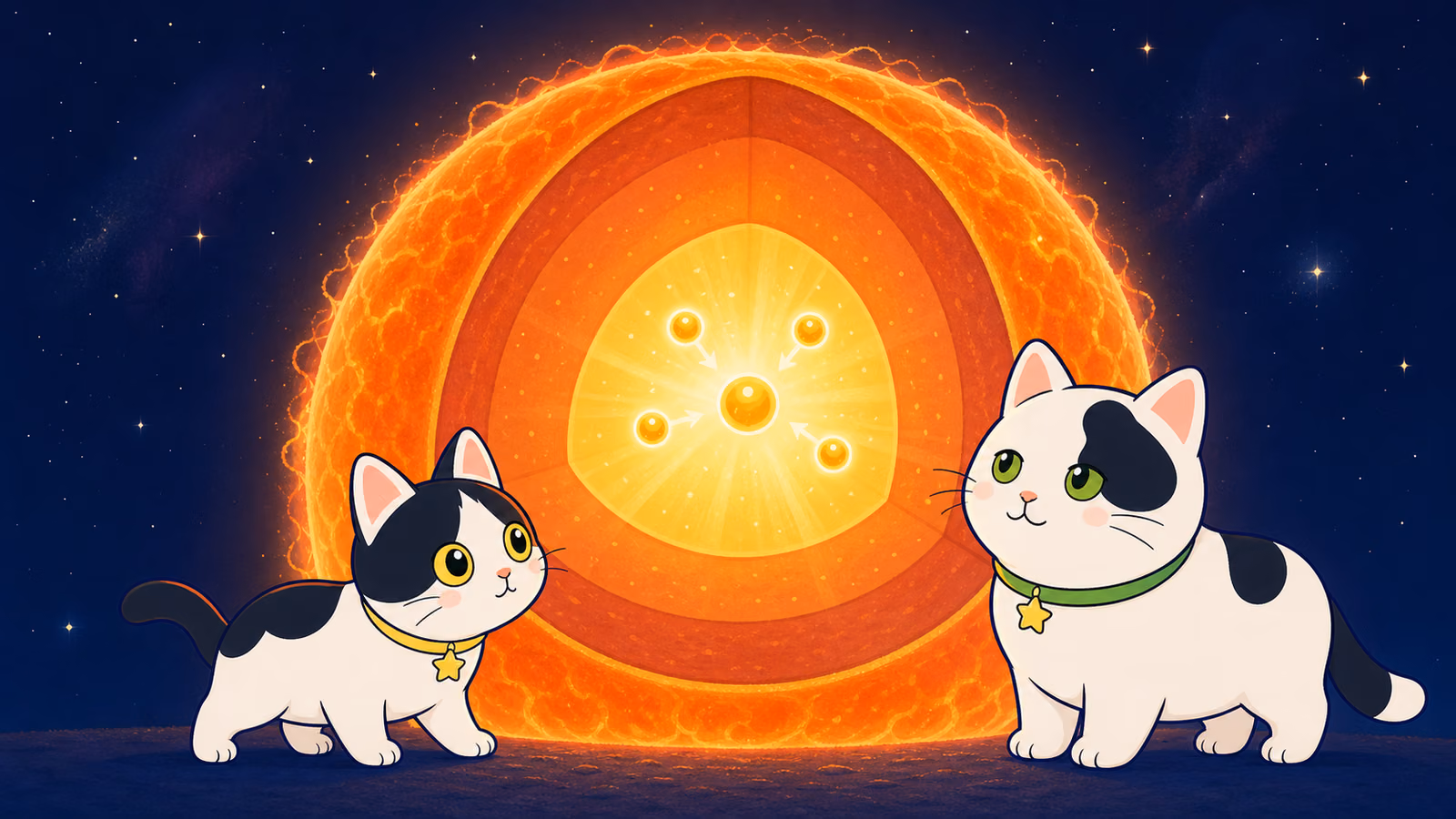 星はどうして光っているの?(星のまんなかは、ぎゅっとしたエネルギー工場)
