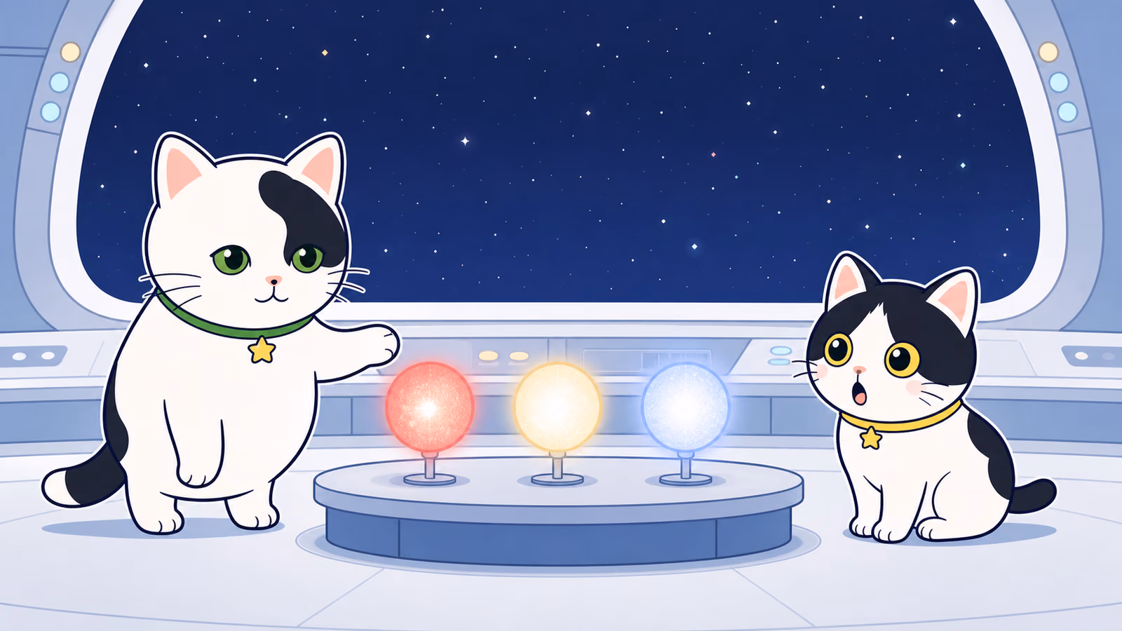 星の色がちがうのは、にゃんで?(星の色は、表面の温度を教えてくれる)