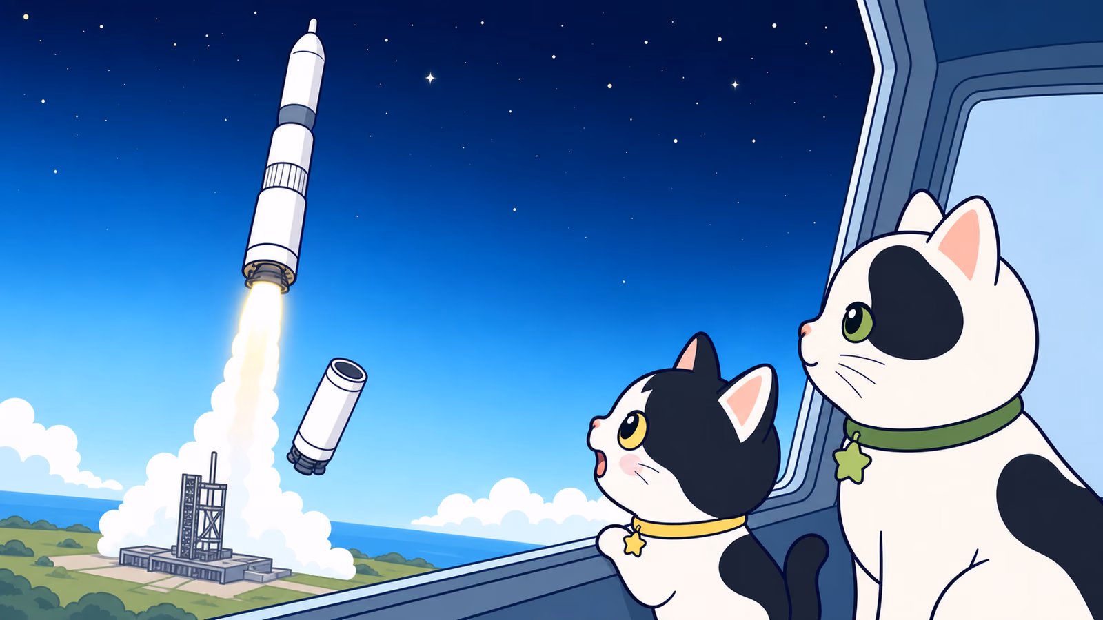 ロケットはどうして飛ぶの?(地球から飛び立つには、重力より強く押す)