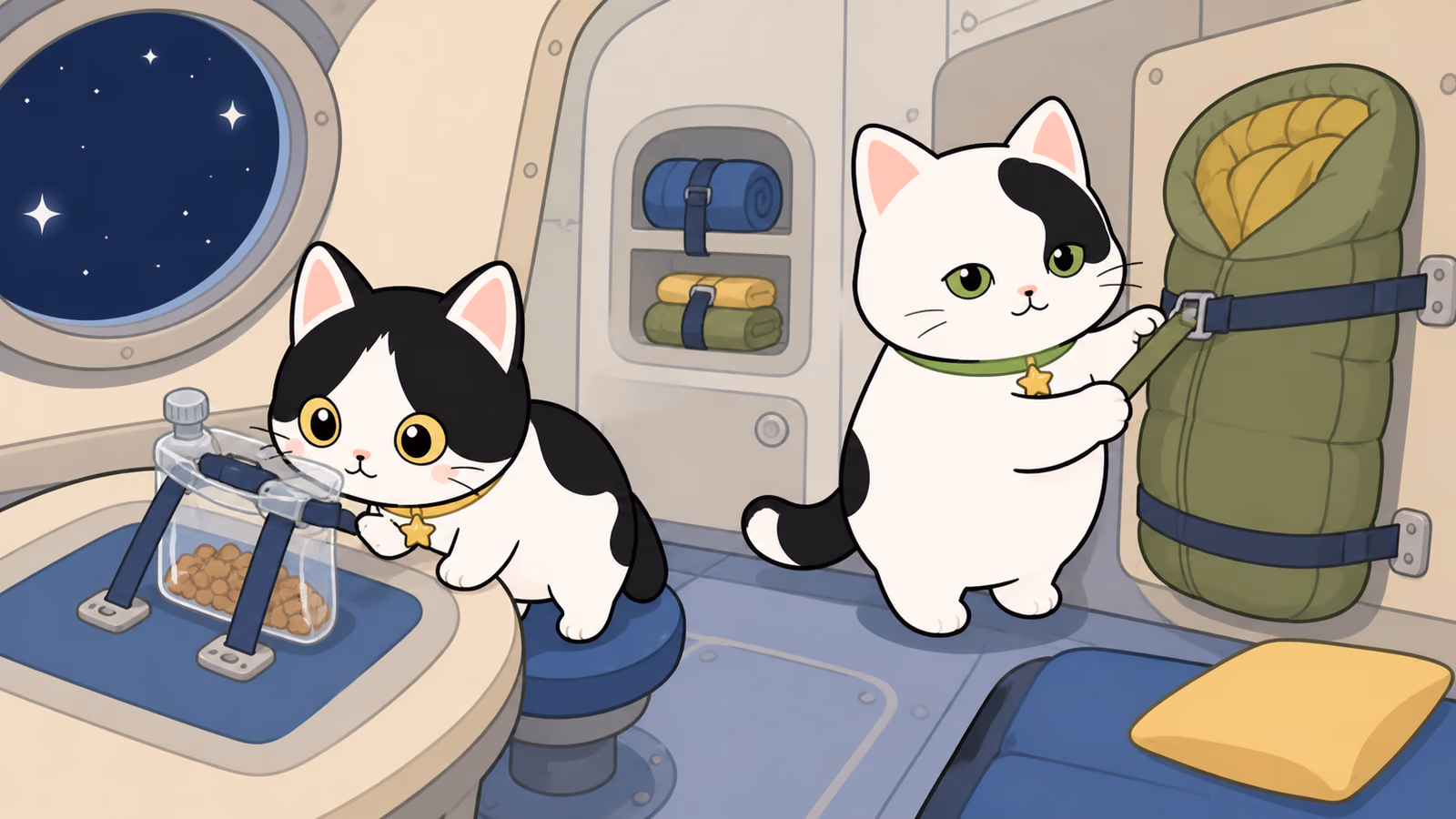宇宙飛行士は宇宙でどうやってくらしてるの？（ごはんも、ねるのも、ふわふわしない工夫）