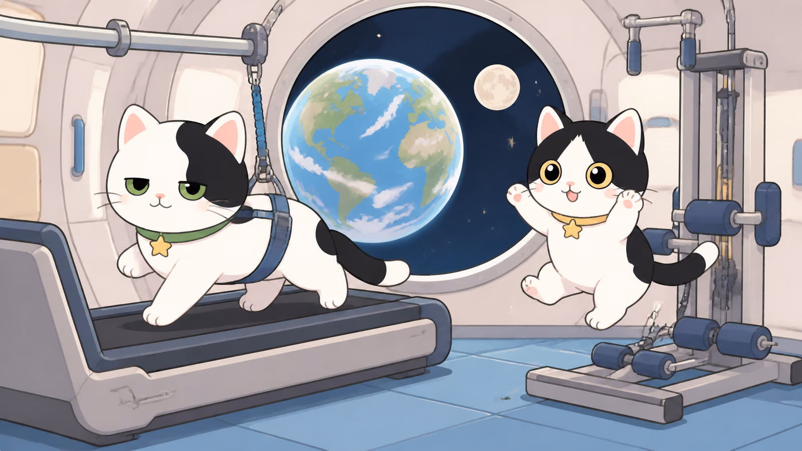 宇宙飛行士は宇宙でどうやってくらしてるの？（毎日2時間くらい、体をきたえる）