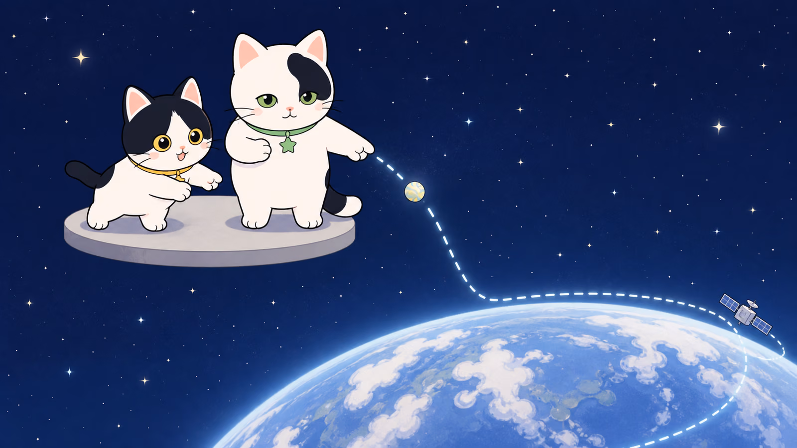 人工衛星はどうして落ちてこないの?(じつは「落ちつづけて」地球のまわりを回っている)